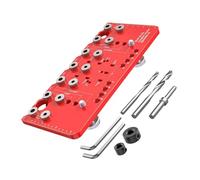 Woodworking Jigs Fixture 2 in 1 for Hinge Boring and Shelf Pin Hole Creation in DIYer Furniture Projects Aluminum Construction Shelf Pin Drilling Tool