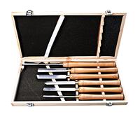 Woodworking Lathe Chisel Set 6 Piece Set Wood Lathe Chisel Cutting Carving Wood Turning Tools,Hardwood Handles
