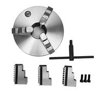 Woodworking Lathe Collet Set Fixed Clamping Self-Centering Lathe Chuck Easy Installation 3 Jaw High Accuracy Ductile Iron for Appliances (K11-250)