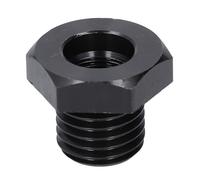 Woodworking Lathe Headstock Spindle Adapter Thread Chuck Insert Adaptor Steel Faceplate 3/4in X 16tpi to 1in X 8tpi for Woodturning Tools and Accessories Black 4.1x4.1x3.2cm