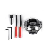 Woodworking Lathe Precision Chuck 4 Inch Type-C 100MM 4-Jaw Self Centering Wood Lathe Chuck M33x3.5/1-8TPI(1-8TPI)