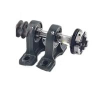 Woodworking Lathe Spindle with Flange Three-jaw Four-jaw Chuck Simple Bead Machine Assembly Set(4 Claw SKU9)