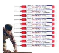 Woodworking Marking Pen - Waterproof Deep Hole Marker, Deep Hole Marker Pens, 10pcs Metal Marking Pen, Machinist Tools, Long Head Deep Hole Marker for Hardware Decoration