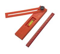 Woodworking Measuring Ruler, Drill Positioning Ruler, Installation, Marking Tool for Metric and Standard Systems- With 1 Pencil