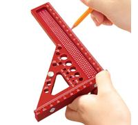 Woodworking Measuring Ruler, Triangle Ruler for Woodworking, Multi-Angle Triangle Ruler Made of Aluminium, 3D Measuring Ruler, High Precision Protractor Layout Measuring Tool for Engineers