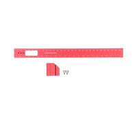 Woodworking Pocket Ruler 12 Inch Aluminium Alloy Slide Stop Marking Ruler for DIY, Scribing and Square Measuring Tool with Engraved Scale, Adjustable Stop for Cabinets and