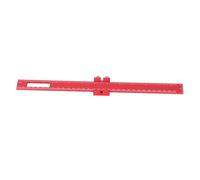 Woodworking Pocket Ruler 12in, Adjustable Sliding Scribing Ruler with End Slot for Pencil Control, Aluminum Alloy Metric Inch Measuring Tool for Woodworkers and DIY