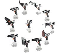 Woodworking Power Tool Combo Kit - 10 in 1 Set with Impact Drill, Electric Wrench, Circular Saw & More - Ideal for Home DIY Projects