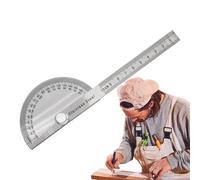 Woodworking Protractor - Woodworking Ruler with 0-180 Degree - Math Protractor, Woodworking Ruler Search Tool for Construction