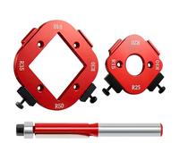 Woodworking Round Corner Radius Templates, Router Templates Kit for Woodworking, Radius Jig with Bit for Wood DIY Projects