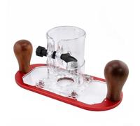 Woodworking Router Base for Trimming and Milling with Stability Features and Compatibility with RT0700C Series Trimmers (Red)