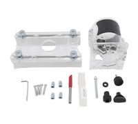 Woodworking Router Base Slotting Bracket Set 2 in 1 Design 65mm Router Fastening Bracket and Protective Cover with Milling Cutter for Cabinet Furniture Crafts Aluminum Alloy