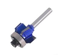 Woodworking Router Bit 4 Teeth Milling Cutter R1 R2 R3 with 6mm Shank Industrial Grade for Edge Trimming and Handcraft Woodworking (R2)
