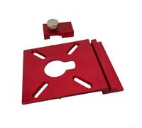 Woodworking Router Guide Rail Adapter for Aluminum Track Saw, 126 x 90 mm, Anodized Alloy Construction with Rail Stop, Compatible with Powertec and Most Standard Guide Rails