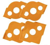 Woodworking Router Templates for Round Corners with 8 Radius Options R5 to R40, for CNC High Hardness ABS Material, 3-Hole Design for Cutting Prevention,(4PCS)