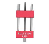 Woodworking Rule Stop Ruler Stopper, Aluminum Alloy Stop Block for Woodworking, High Accuracy Red Stopping Block with Scale Alignment for Cutting Milling Crafting