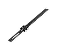 Woodworking Ruler, 12 Inch Adjustable Slide Stop Marking Ruler Precision Scribing Ruler Measure Tool for Engineer, Construction Worker, Carpenter (Black)