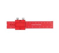 Woodworking Ruler 160mm | Anodized Aluminum Alloy Slide Stop Marking Tool | Metric & Inch Dual Scale for Woodworking/Machine Shops/DIY Projects