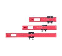 Woodworking Ruler, 3Pcs Aluminum Precision Pocket Ruler 16 20 30cm T Track Ruler Marking Measuring Ruler