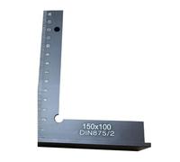 Woodworking Ruler Aluminium Square Measuring Tool with Seat Right Angles Positioning Block Layout Hand Ruler Measuring