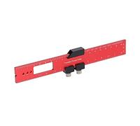 Woodworking Ruler, Aluminum Alloy Scribing Ruler Anti Slip Accuracy Pocket Ruler Marking Gauge Woodworking with Stop Scribing Tools Slide Rule Metal Slide Stop Marking Ruler