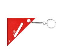 Woodworking Ruler, Aluminum Alloy Triangle Ruler - Small Mini Measuring Tool,Portable Measuring Tool with Keychain, 90/45 Degree Metal Ruler Protractor