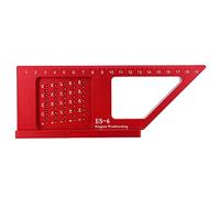 Woodworking Ruler, Marking Tool, Stop Ruler Square Type, Stop Square, Carpenter Ruler, Woodworking Scriber, Scribing Ruler Manual Tool, Aluminum Alloy ES-6