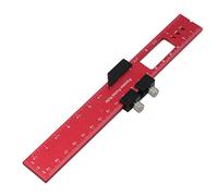 Woodworking Ruler Pocket Metal Slide Rule Inch & Metric T Type Scribing Square T Track Marking Machinist Construction Inch Millimeter Professional