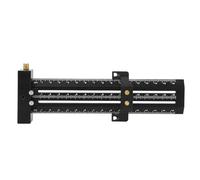 Woodworking Ruler, Precision Pocket Metal T Square Ruler, Aluminum Alloy Double Needle Drawing Tool, Parallel Vertical Marking Ruler, Scribing Tool for Measuring, Layout (Black)