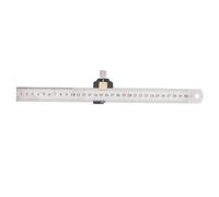 Woodworking Ruler, Steel Slide Stop Ruler with Positioning Block 12 Inch 30cm Imperial Metric Linear Measurement Scribing Measuring Tool
