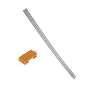 Woodworking Ruler With Positioning Block 50cm Aluminum Measuring Tool For Furniture Assembly Carpenter's Layout Ruler With Adjuster