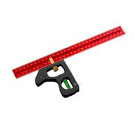 Woodworking Scriber Marking Ruler Square Ruler For Electricians & Carpenters Square Marking 45-90 Bubble Degree Tool Level Carpenter's Tool square,multifunctional duty 12 Alloy duty Combinatio