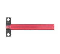 Woodworking Scriber Ruler Aluminium Alloy, Red and Black, Mini Precision Marking Tool - Accurate Layout, Easy Positioning for Carpentry and DIY Projects