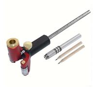 Woodworking Scriber Ruler, Multifunctional Parallel Line Drawing Tool with 0-120mm Range, Aluminum Alloy and Stainless Steel Construction