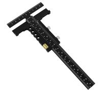 Woodworking Scriber T - Shape Aluminum Alloy Scribing Ruler, Black, 229 x 90mm - Durable Aluminum Construction, Smooth T - Slide Design, Accurate Line Marking (Fine adjustment calibrator)