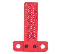 Woodworking Scriber T Square Ruler, Aluminum Alloy T Type Ruler with 1mm Accuracy, Hole Positioning Scribing Ruler for Carpentry and Architectural Drawings