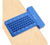 Woodworking Scriber, T Type Ruler, Aluminum Alloy, Hole Gauge, Square Carpenter Fixing Tool, Blue, for Woodworking and DIY