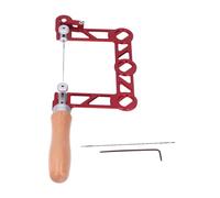 Woodworking Scroll Saw with Alloy Steel Blade and Aluminum Alloy Body, U-Shaped Frame for Precision Curved Cuts, Ergonomic Wooden Handle, Compatible with Mini Hand-Held Saw Applications