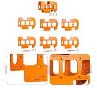 Woodworking Socket Template Set 3in1 for Cabinet Wall Outlet Cutouts Featuring 8mm Electrical Grade Bakelite and Standardized Layout (7×6cm A)