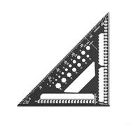 Woodworking Square 12in with 45 and 90 Degree Angle Guide, Dual Scale for Easy Reading, and Aluminum Construction for Long Lasting Use (Black)