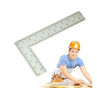 Woodworking Square, Carpenter Square Tool, Stainless Steel Framing Tool, Double Sided Square Ruler for Carpenter Roof, 90 Degree High
