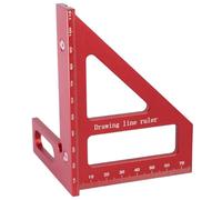 Woodworking Square Protractor Aluminium Alloy Woodworking Protractor with Clear Scale Professional Replacement Portable Wood Working Tools and Accessories, Red Tools Angle Measuring Tool