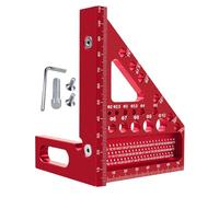 Woodworking Square Protractor, Aluminum Alloy Scribing Triangle Rulers, Accurate Square Protractors, 3D Saddle Ruler for Woodworking