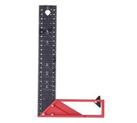Woodworking Straight Angle Ruler Adjustable High Accuracy Universal Measuring Tool for Woodworkers Craftsmen Builders Aluminum Alloy 3mm Thickness (3mm thick all-aluminum alloy 25cm long)