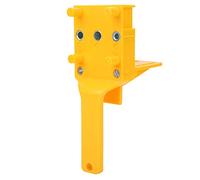Woodworking Straight Hole Punch Locator DIY Carpentry Drilling Doweling Guide Hand Tools for Accurate Wood Joinery Projects ABS Plastic 200x72mm (Yellow)