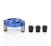 Woodworking Straight Hole Puncher Hand Held Hole Drilling Punching Tool Aluminum Alloy for Board Joining Punching Black Blue Red 4pc 11pc 41pc 71pc (Blue 4pc-A1)
