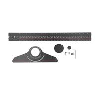 Woodworking T Ruler, Aluminum Alloy T Shaped Scriber with Rotatable Angle Gauge, Engraved Scale for Precision Marking, Multifunctional Carpenter Tool for