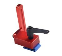 Woodworking T-Slot Track Stop Limiter for 30Mm Miter Slot Aluminum Alloy with Plastic Handle Red 85X50X49Mm High Accuracy Fence Stop for Woodworking Tools