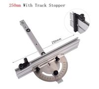 Woodworking Table Saw Miter Gauge with Adjustable Angle Ruler, Aluminium Oxide Rails, Track Stop & Backer (415mm) for Cutting B