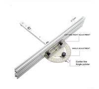 Woodworking Table Saw Miter Gauge with Adjustable Angle Ruler, Aluminum Oxide Guide Rail and Track Stop Backer for Cutting on Various Jobs(C)